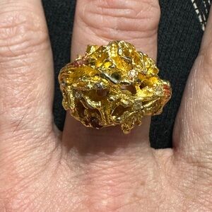 Vintage Gold EDCO 18kt.h.ge Statement Ring 8